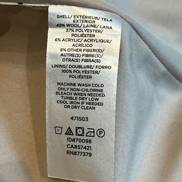 ANN TAYLOR Wool Skirt Sz 6 Taupe Cream Back Zip Front Pockets Knee Length - Picture 11 of 13